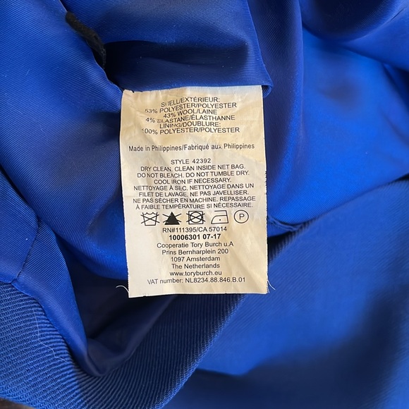 💙 TORY BURCH Jane Blue Dahlia Skirt - Picture 8 of 8